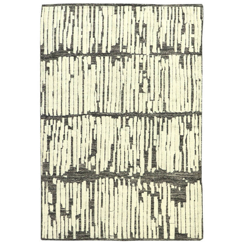 Hydra Wool Abstract Area Rug in Ivory/Gray/Charcoal, Rectangle 10' x 13'10"