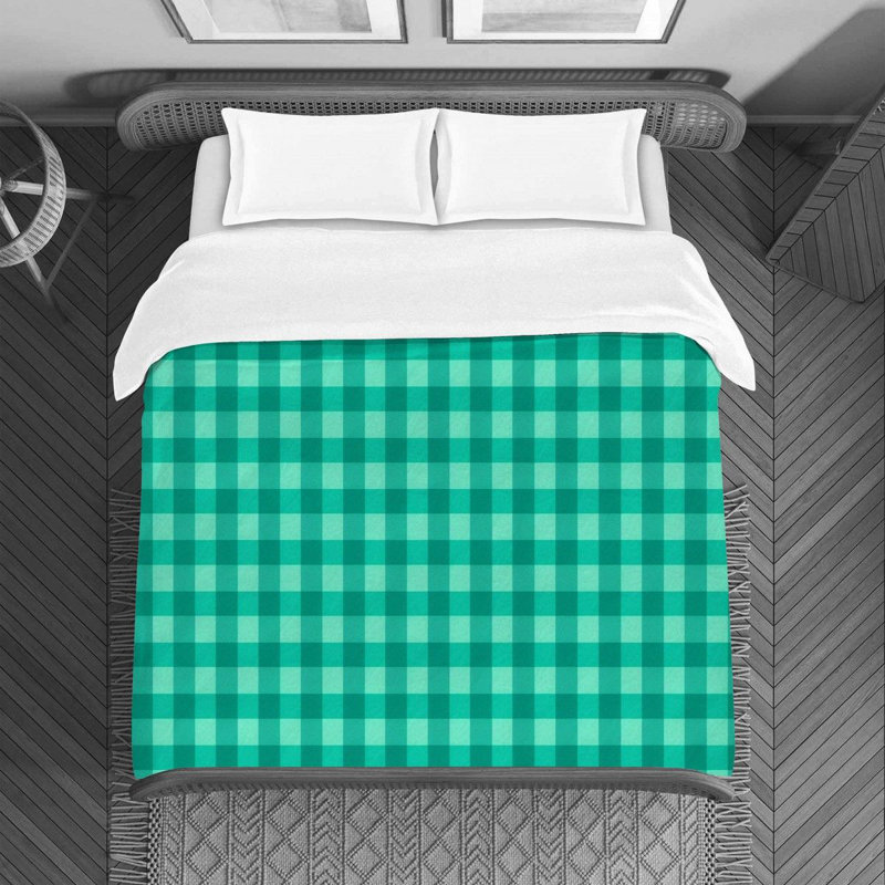 Housse de couette , Housse de couette pour lit simple, Vert