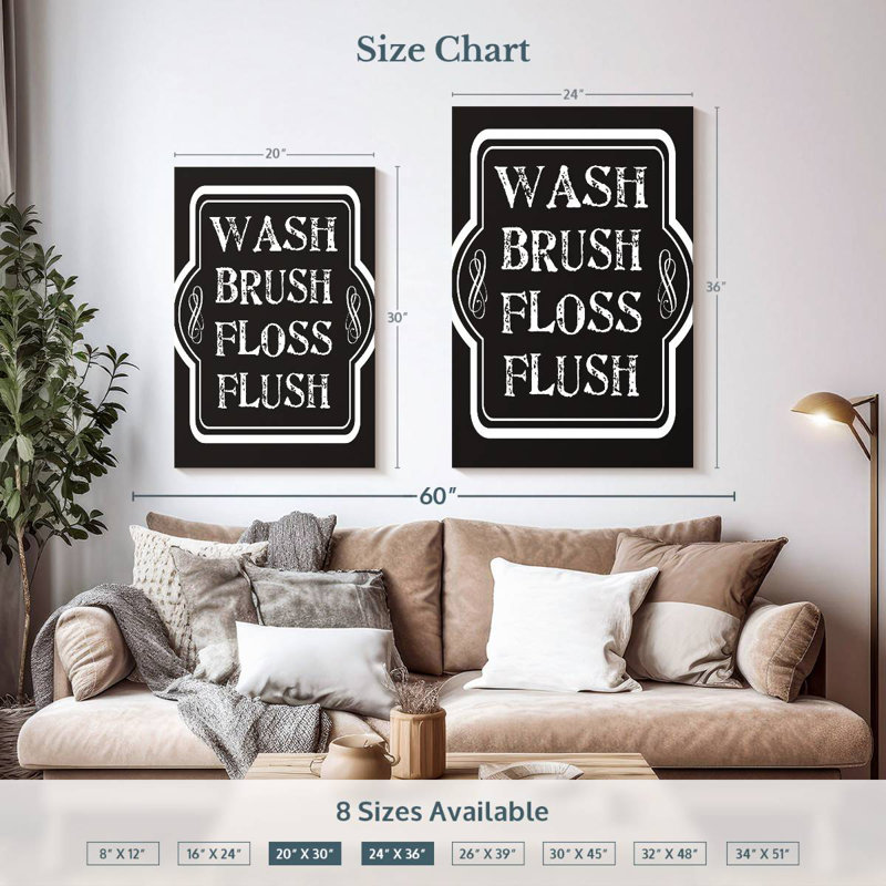 Tergel Wash Brush Floss Flush, 36" H x 24" W