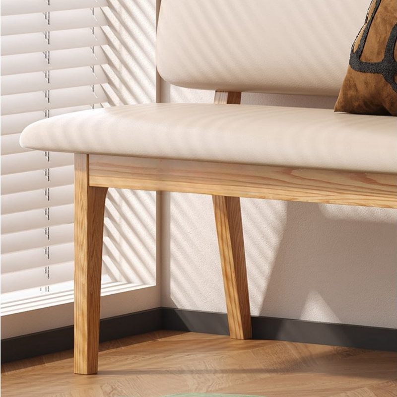 Banc de salle à manger en bois massif Simple, Burlywood