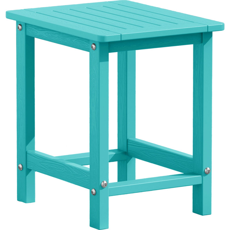 HIPS Outdoor Side Table for Adirondack Chairs, Easy Maintenance & Weather-Resistant Patio End Table with 220Lbs Load Bearing for Backyard, Pool, Patio, Porch, Garden, Lawn, Relaxing Companion