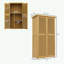 Armoire de rangement extérieure avec 2 grandes portes en bois avec serrure