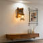 Applique murale rustique de style campagnard avec support en bois et corde