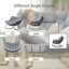 Chaise berçante en acier avec coussin-206512342