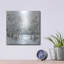 Art mural en métal luxueux «Snowy Winter Trees» par Katrina Pete-106418345