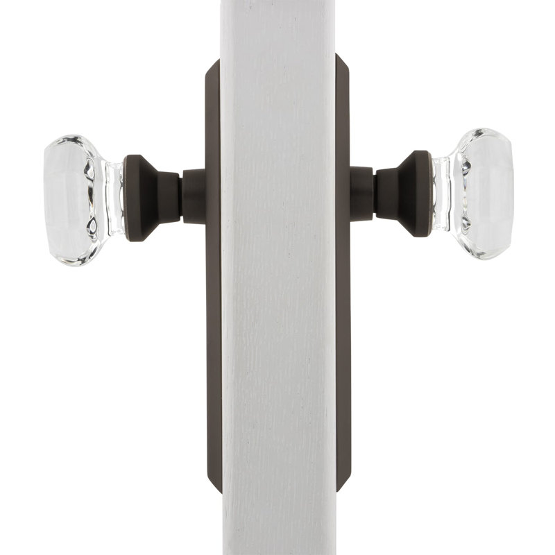 New York Plate with Waldorf Door Knob, Oil-Rubbed Bronze