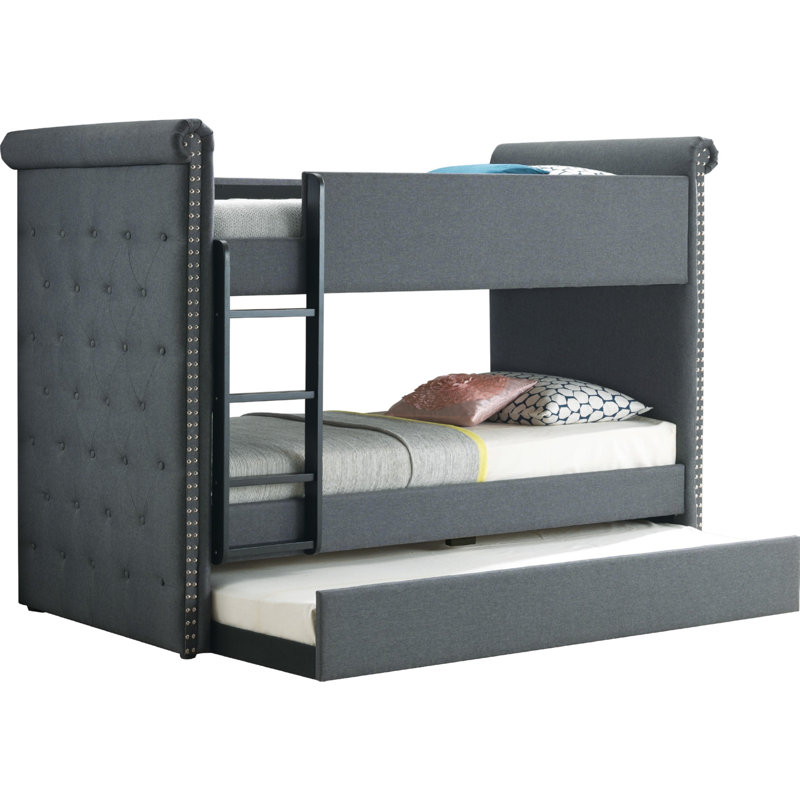 Gefferie Upholstered Platform Bed, Gray
