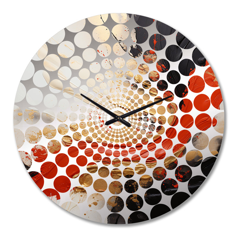 Tyberius - Horloge murale peinture abstraite, Très grand