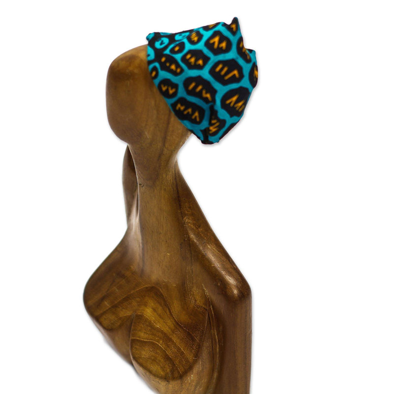 Head Scarf Teakwood Sculpture