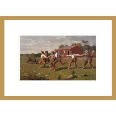 «Snap the Whip» par Winslow Homer, impression giclée sur cadre