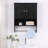 Over The Toilet Storage Cabinet,Farmhouse Medicine Cabinet with 2 Door and Adjustable Shelves,21.65 x 7.1 x 27.6 Inches, Bathroom, Living Room, Black-1342179341