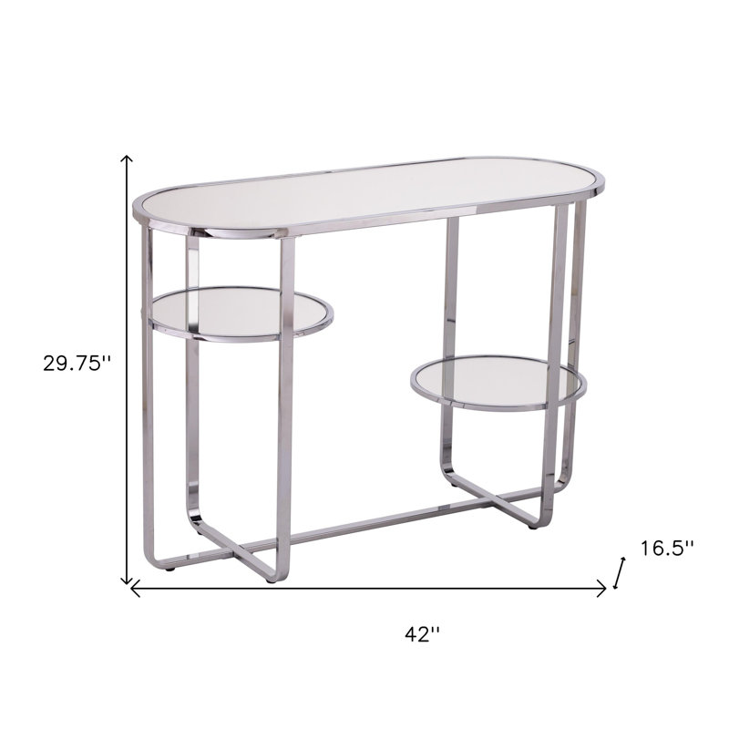 Maxina 42'' Glass Top Console Table