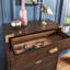 Commode 5 tiroirs en bois massif l 36 po