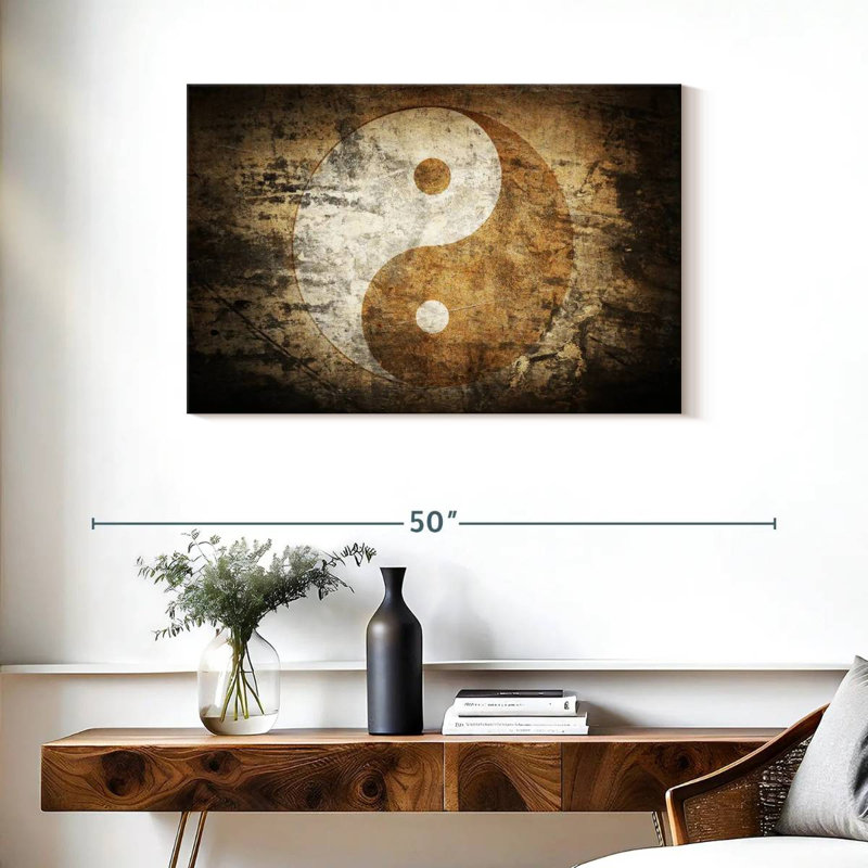 Yin And Yang Canvas Print, 24" H x 36" W x 1.25" D
