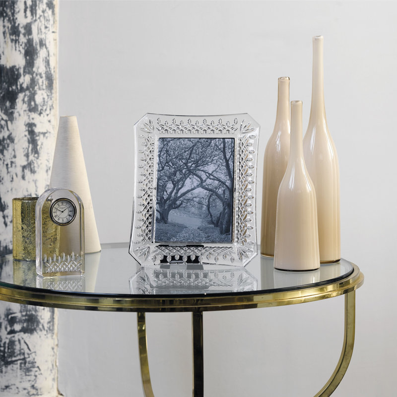 Classic Black Crystal 8" x 10" Leaf Embossed Tabletop Frame