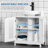 23.5'' W x 23.5'' H x 11.75'' D Free-Standing Bathroom Cabinet,Pedestal Under Sink Bathroom Cupboard with  Adjustable Shelves-370337683