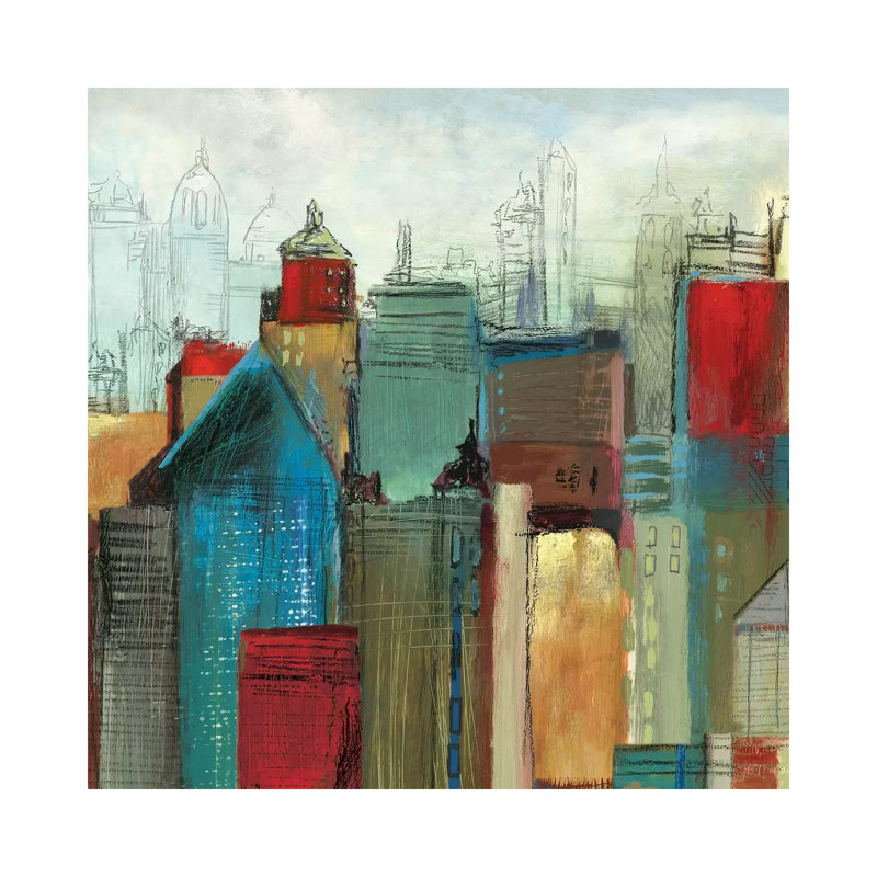 Sunlight City I by Tom Reeves - Wrapped Canvas Painting, 30.48 cm H x 30.48 cm W