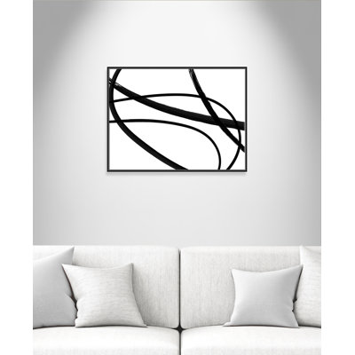 Brush In Motion " Brush In Motion - Black II " Painting Print