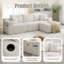 3 Seater Corduroy Modular Corner Sofa with Storage