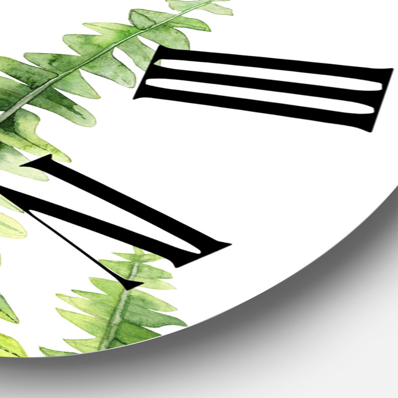 Fern Leaves - II - Horloge murale, Surdimensionné