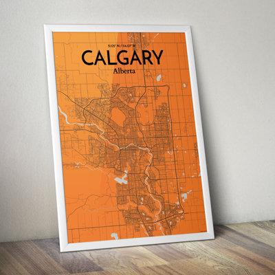 'Calgary' - Unframed Graphic Art Print on Paper