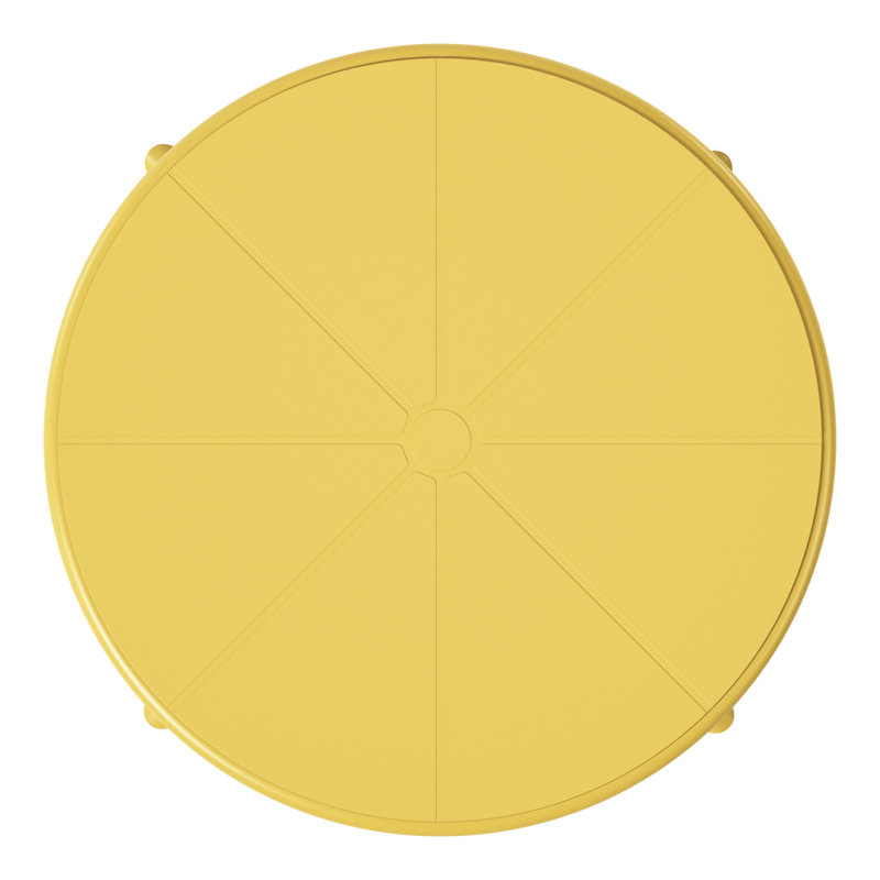 Outdoor Round Dining Table, Yellow