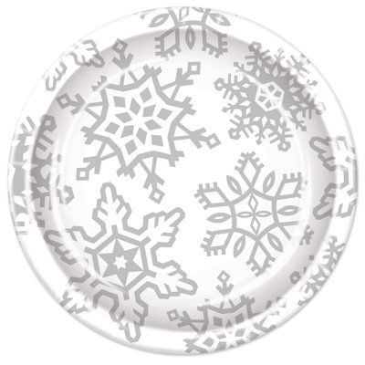 Assiettes de Noël flocon de neige