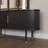 Mid-Century Modern TV Stand, Minimalist Wood Media Console with Roller Shutter Door-1678793218-1684980312