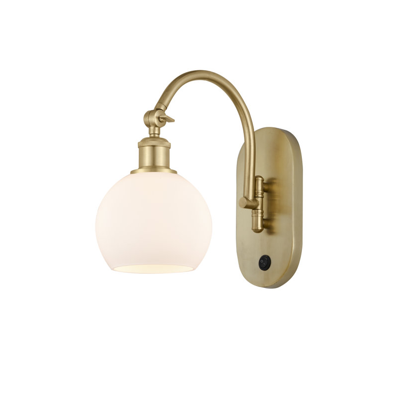 Ellington Swing Arm Sconce, No Bulb Included, Satin Gold
