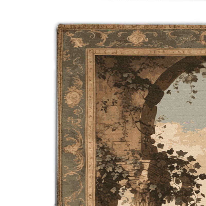 Tapis d'intérieur et d'extérieur brun français, Rectangulaire 2 pi x 3 pi