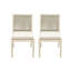 2 chaises en bois pour 2 personnes, avec coussins de salle à manger élégants et modernes pour 2 personnes