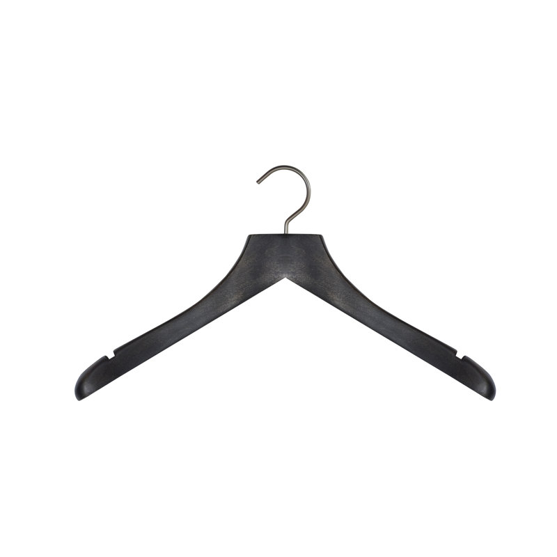 Cintre concave en bois pour veston / manteau, Espresso légèrement brillant