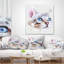 Coussin lombaire en aquarelle d’animaux chat avec yeux