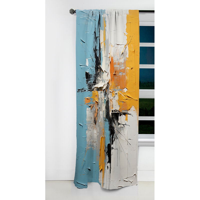 Howerton - Abstract Curtain - Blackout Abstract Curtain - 1 Panels, 52" W x 108" L