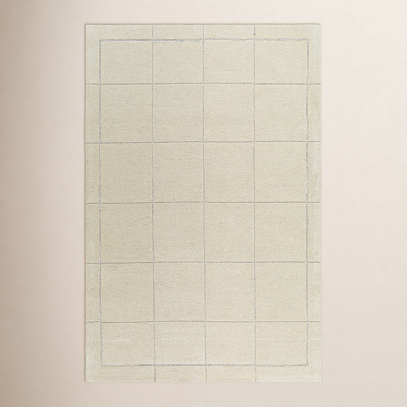 Mallory Pearl Hand Tufted Area Rug, Rectangle 9' x 12'