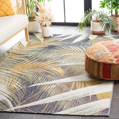 Tapis d'intérieur / extérieur à motif floral Barbados 500 Performance