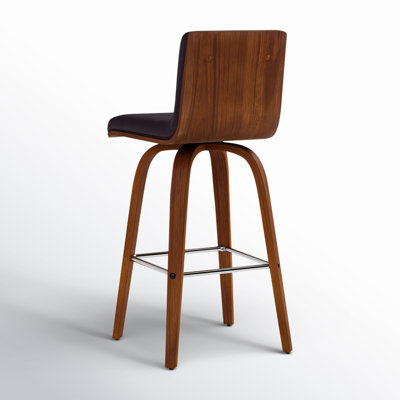 Biance Solid Wood Swivel Bar & Counter Stool
