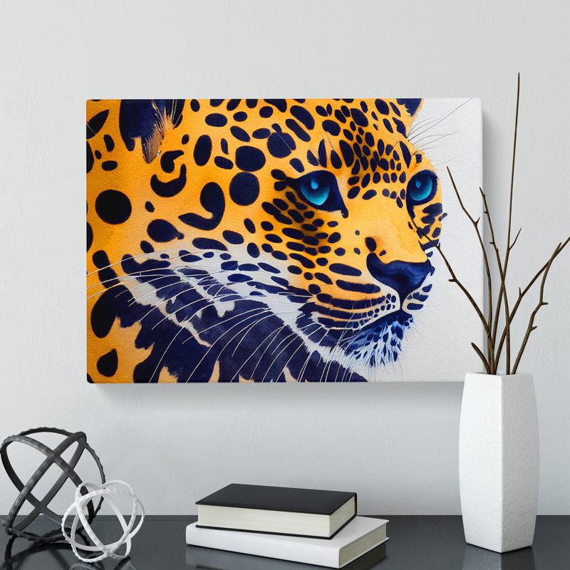 Watercolour Leopard Vol.3 - Wrapped Canvas, 35cm H x 50cm W x 3cm D