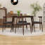 Ensemble de salle à manger 5 pièces Mid-Century avec structure en bois robuste-1649408599