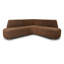 Clemence Dining Banquette L Shape 88.5"-Crypton Nomad Mushroom
