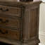 Table de chevet suspendue à finition bois massif en bois massif traditionnel traditionnel 1pc avec 3 tiroirs