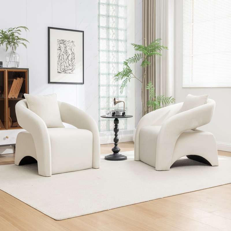 Pinette Upholstered Armchair, Beige