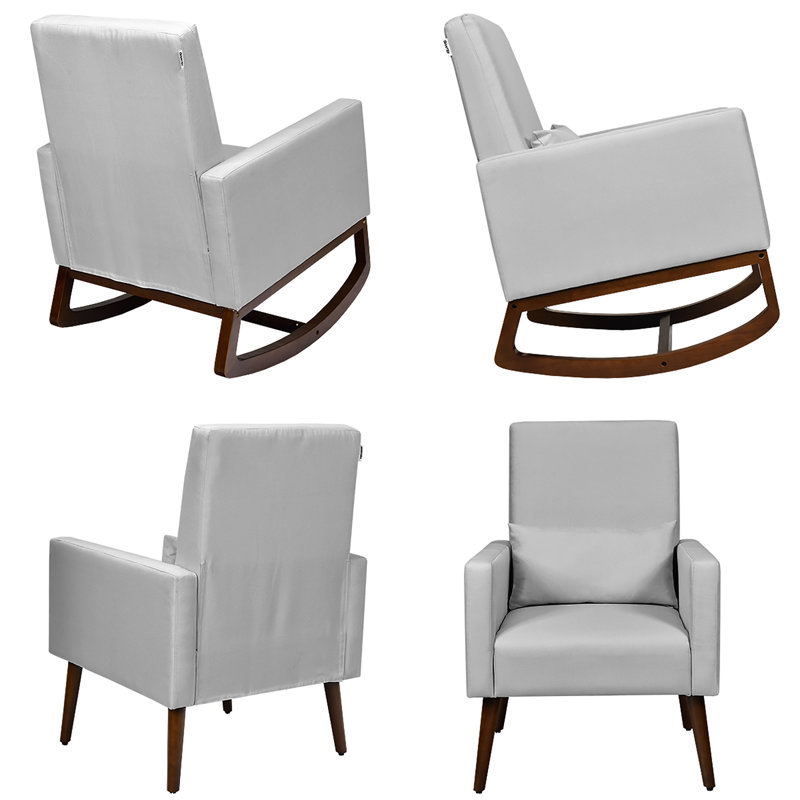 Chaise berçante Haynes, Gris clair