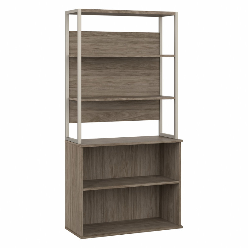 Grande bibliothèque hybride Bush Business Furniture, Hickory moderne