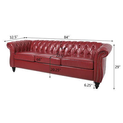Alxis 2 Piece Faux Leather Standard Living Room Set