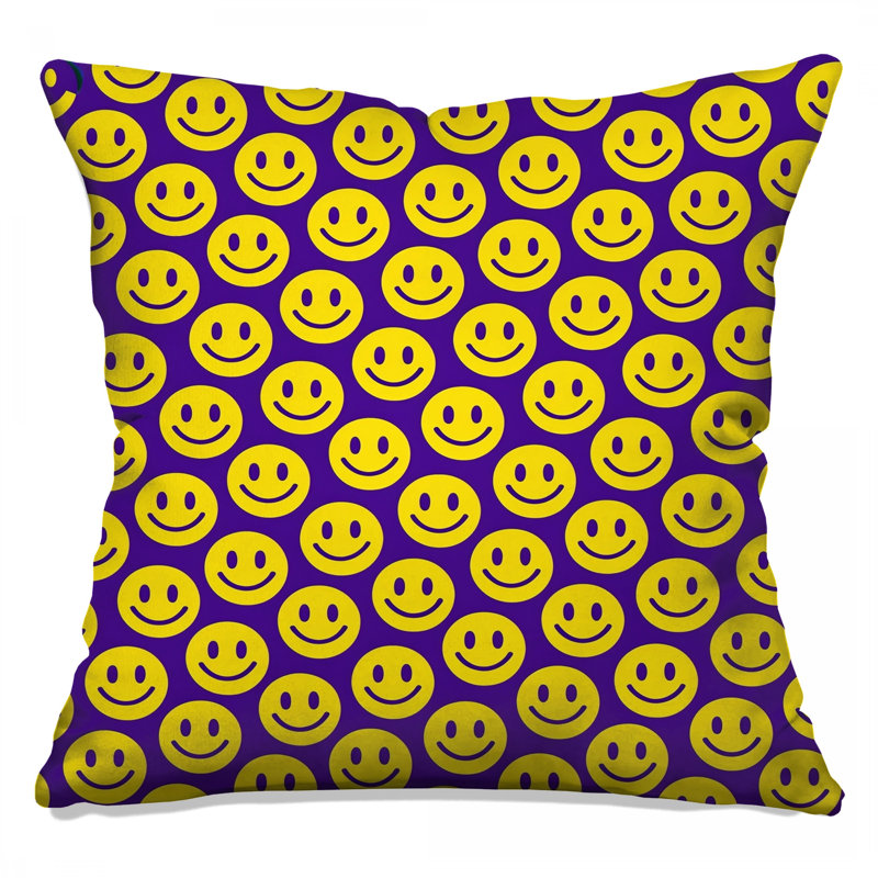 Coussins décoratifs Smiley faces, 14 X 14 pouces