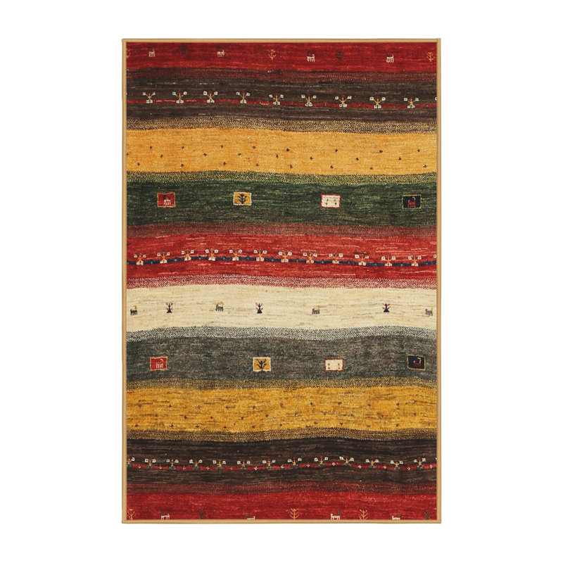 Tapis beige/brun/gris contemporain, Rectangle 6 pi x 9 pi