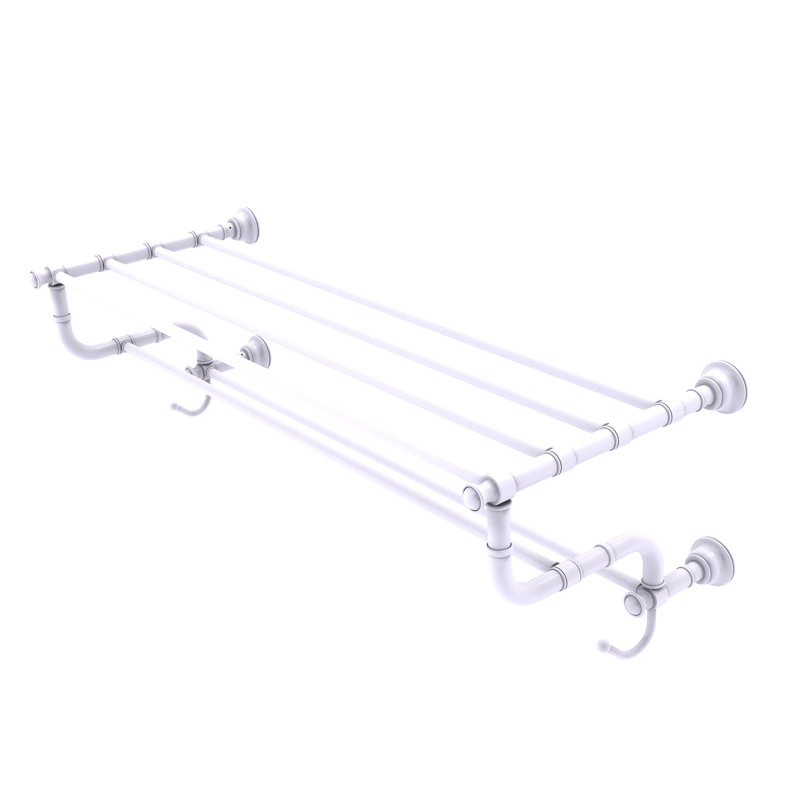 Porte-serviettes mural Freyja, Blanc mat, P 12,5 po x l 26 po x H 10,6 po