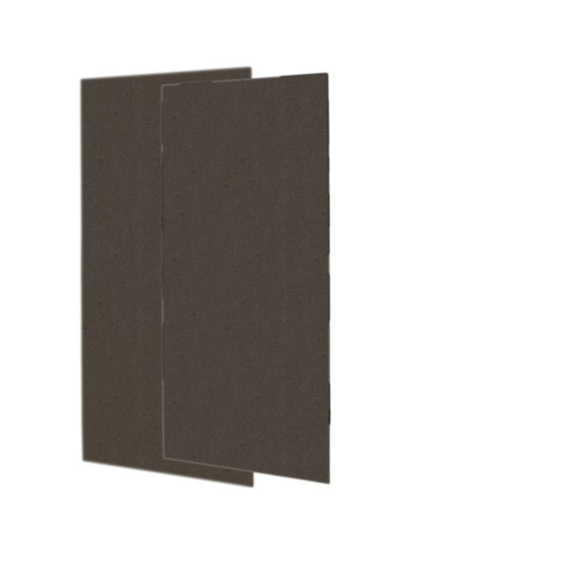 Solid Surface Two Panel Shower Wall, Bermuda Sand, 72" H x 36" W x 0.25" D
