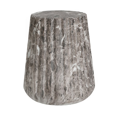 Table d'appoint d'extérieur sculptée Cleme, brun